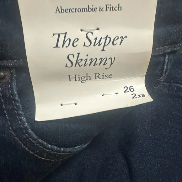 NWT Abercrombie & Fitch Women's High Rise Super Skinny Jeans - Picture 5 of 5